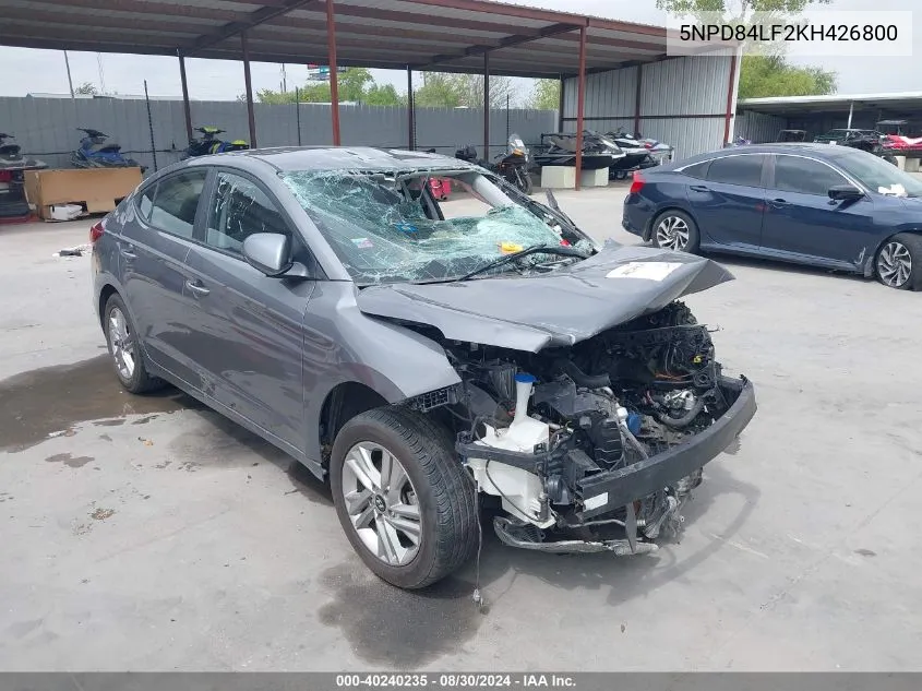 2019 Hyundai Elantra Sel VIN: 5NPD84LF2KH426800 Lot: 40240235