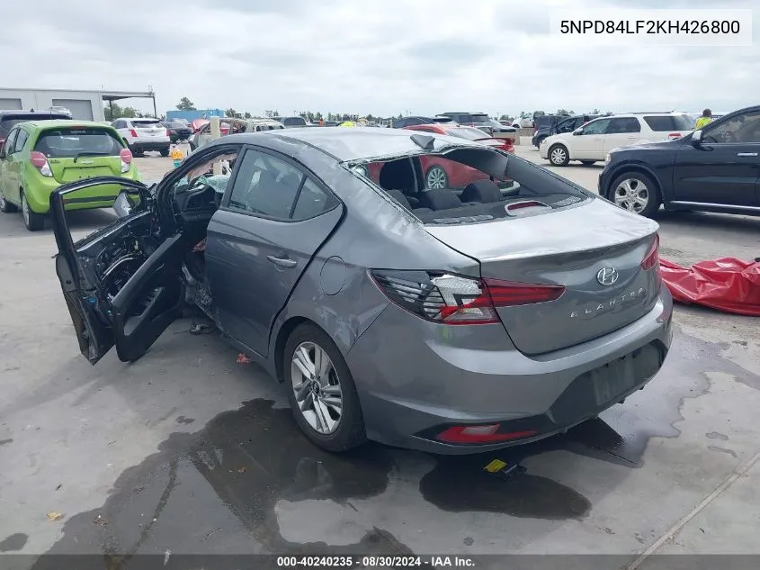 5NPD84LF2KH426800 2019 Hyundai Elantra Sel