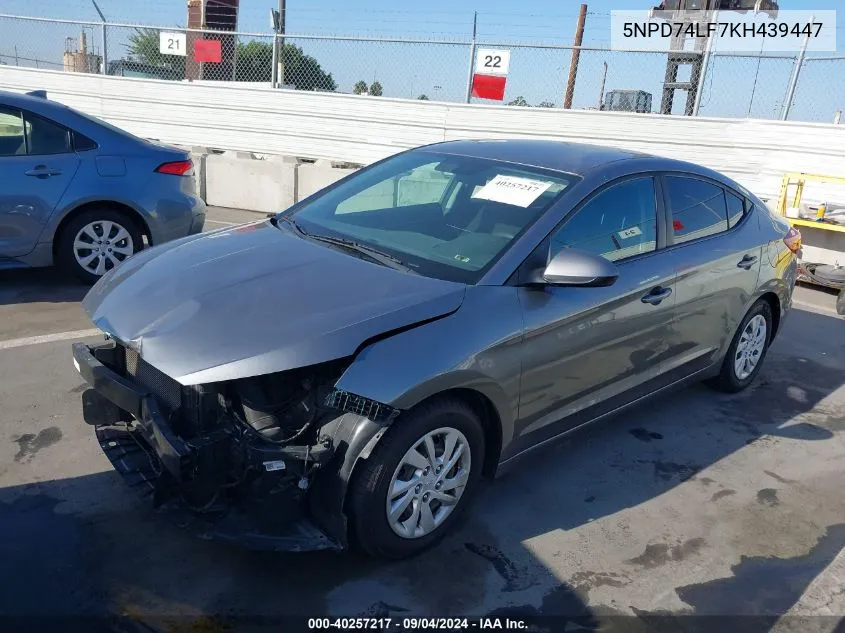 5NPD74LF7KH439447 2019 Hyundai Elantra Se