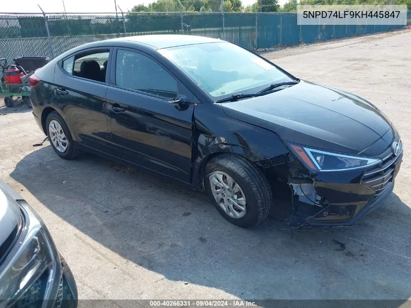 2019 Hyundai Elantra Se VIN: 5NPD74LF9KH445847 Lot: 40266331