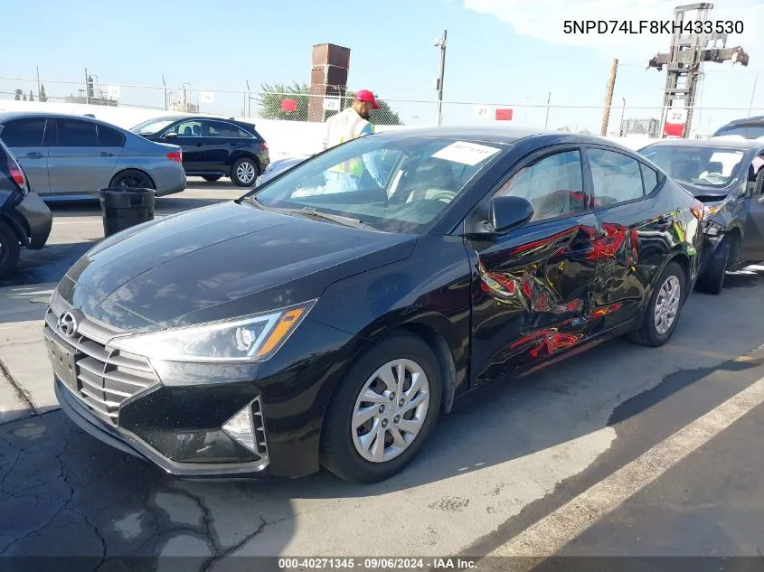 5NPD74LF8KH433530 2019 Hyundai Elantra Se