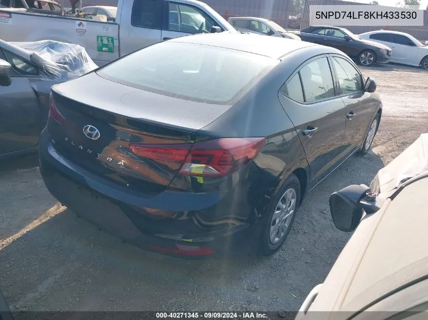 5NPD74LF8KH433530 2019 Hyundai Elantra Se