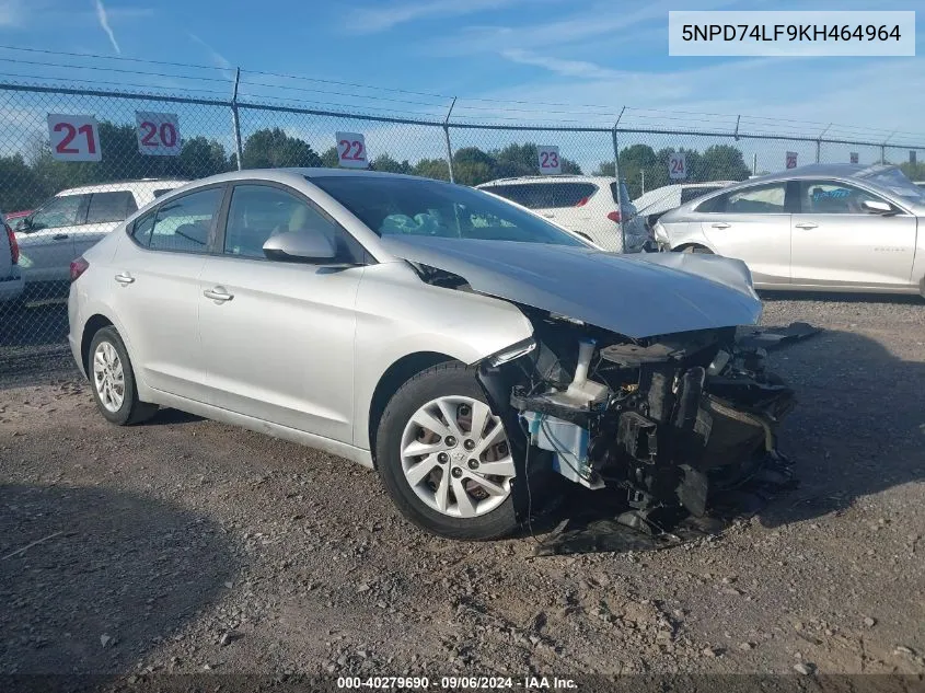 2019 Hyundai Elantra Se VIN: 5NPD74LF9KH464964 Lot: 40279690