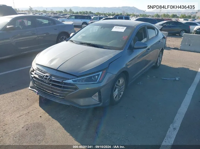 5NPD84LF0KH436435 2019 Hyundai Elantra Sel