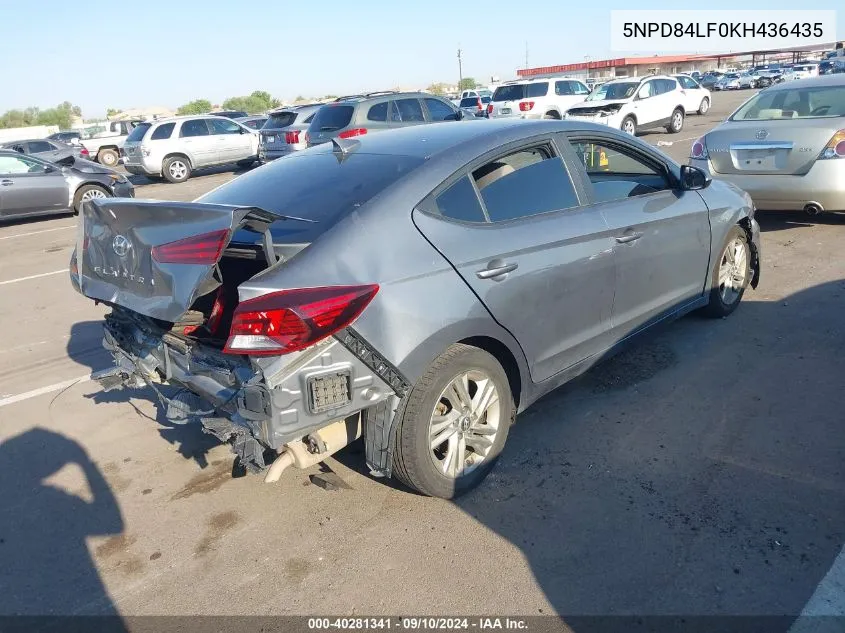 5NPD84LF0KH436435 2019 Hyundai Elantra Sel