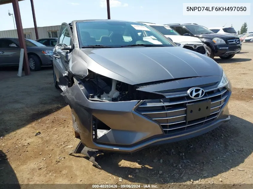 2019 Hyundai Elantra Se VIN: 5NPD74LF6KH497050 Lot: 40283426