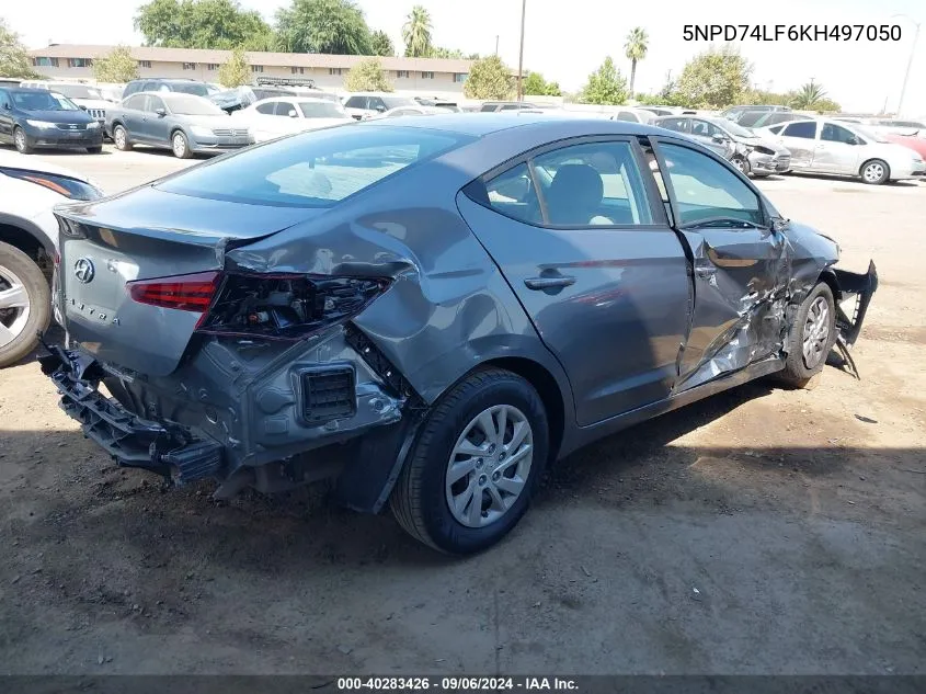 5NPD74LF6KH497050 2019 Hyundai Elantra Se