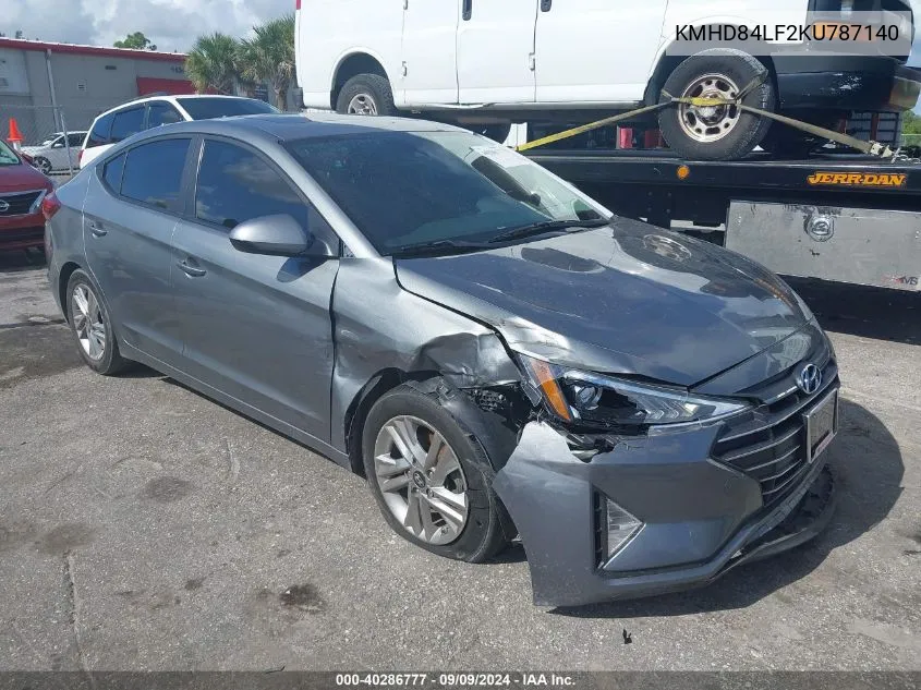 KMHD84LF2KU787140 2019 Hyundai Elantra Value Edition