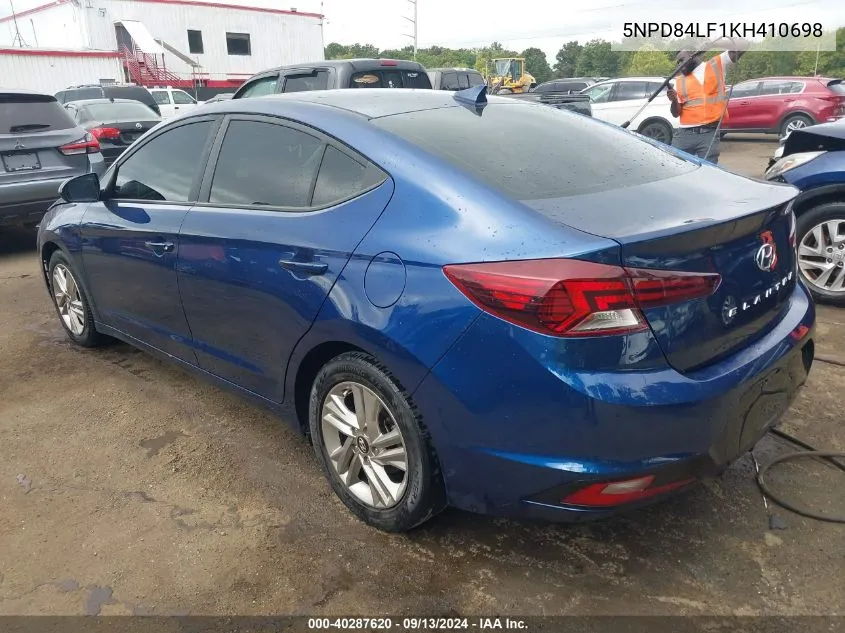 2019 Hyundai Elantra Sel VIN: 5NPD84LF1KH410698 Lot: 40287620