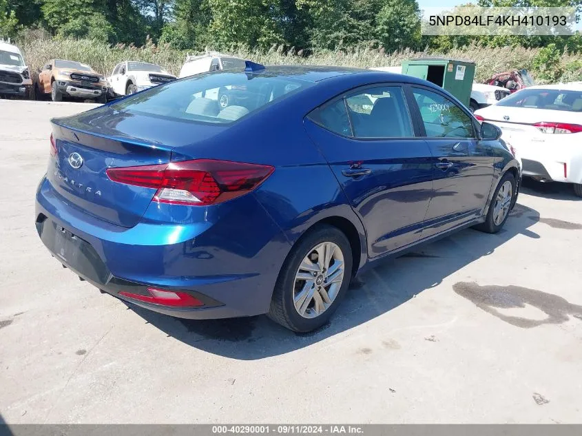 5NPD84LF4KH410193 2019 Hyundai Elantra Sel