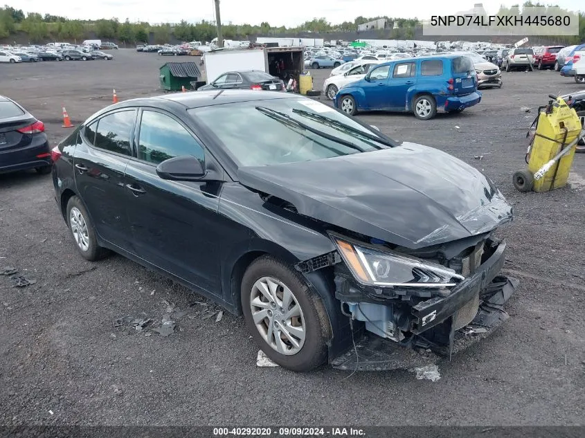 2019 Hyundai Elantra Se VIN: 5NPD74LFXKH445680 Lot: 40292020