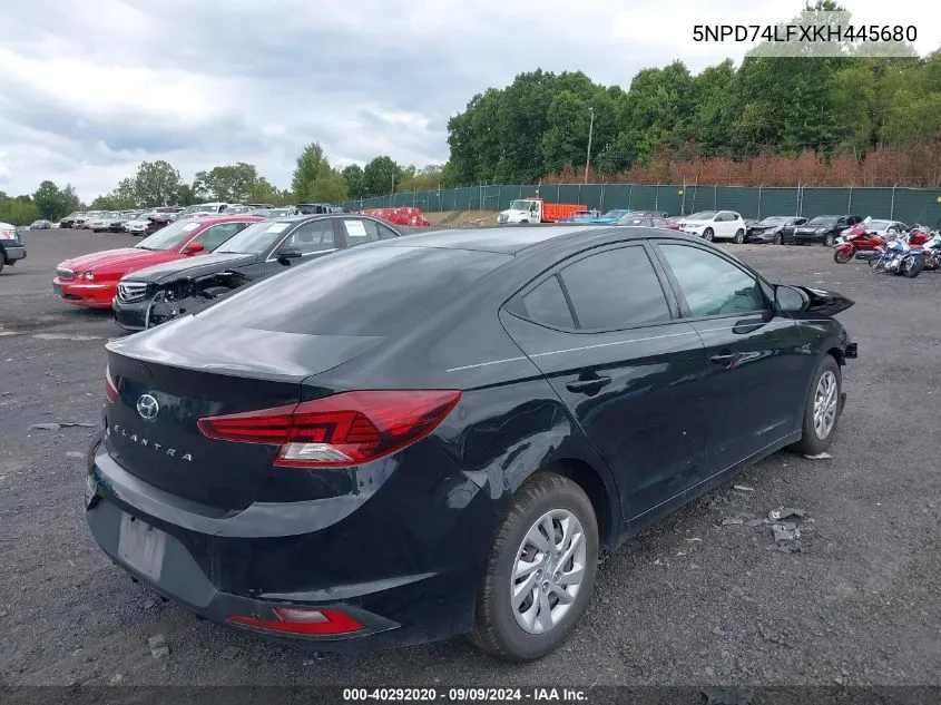 5NPD74LFXKH445680 2019 Hyundai Elantra Se