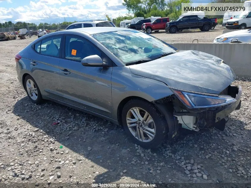 KMHD84LFXKU745279 2019 Hyundai Elantra Sel