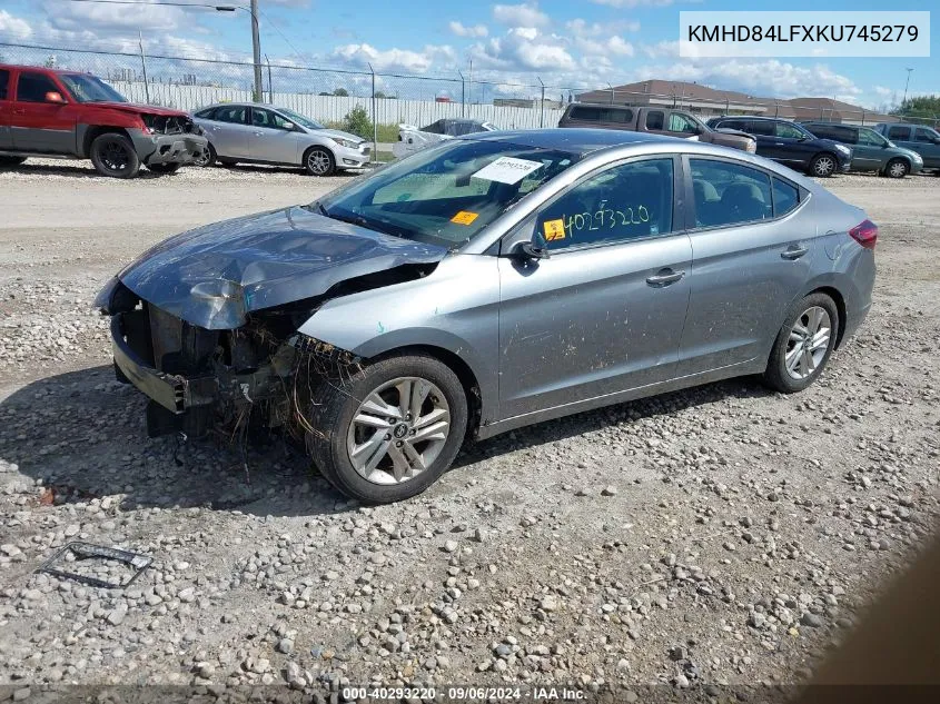 KMHD84LFXKU745279 2019 Hyundai Elantra Sel