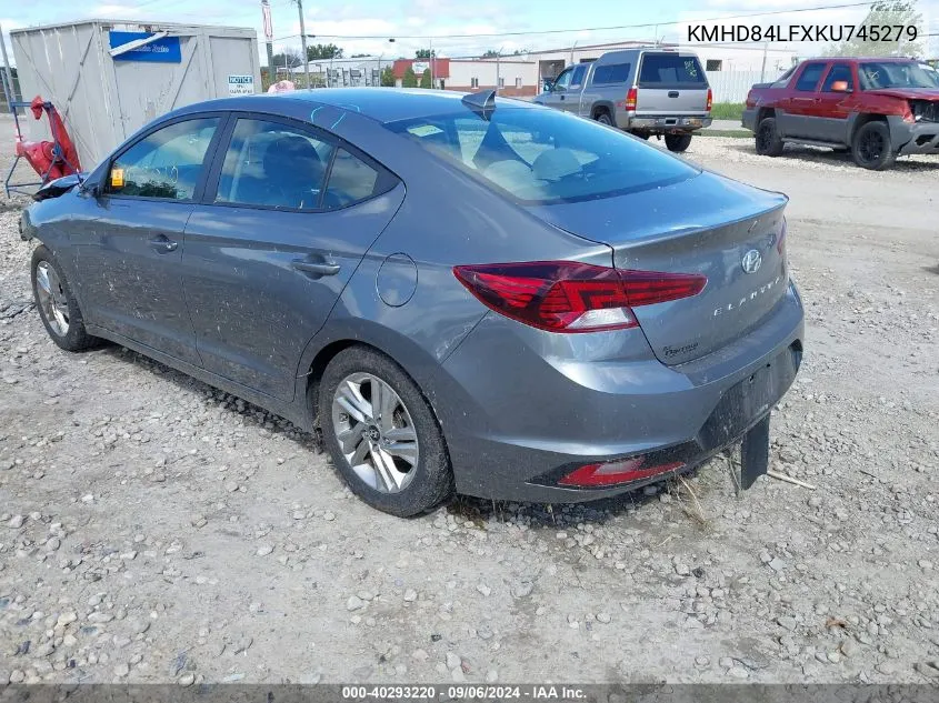 KMHD84LFXKU745279 2019 Hyundai Elantra Sel