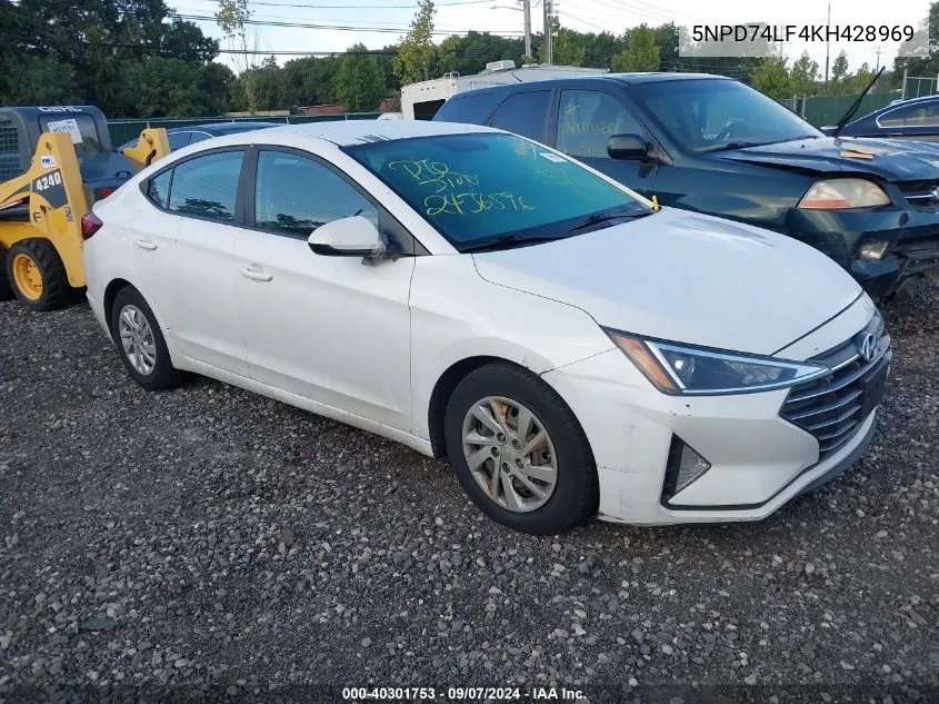 5NPD74LF4KH428969 2019 Hyundai Elantra Se