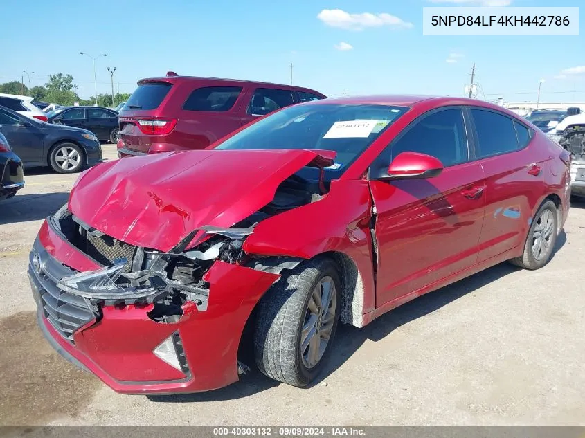 5NPD84LF4KH442786 2019 Hyundai Elantra Sel