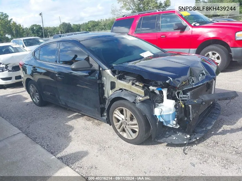 2019 Hyundai Elantra Sel/Value/Limited VIN: 5NPD84LF8KH439244 Lot: 40316214