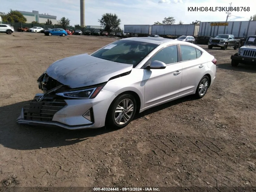 2019 Hyundai Elantra Value Edition VIN: KMHD84LF3KU848768 Lot: 40324448