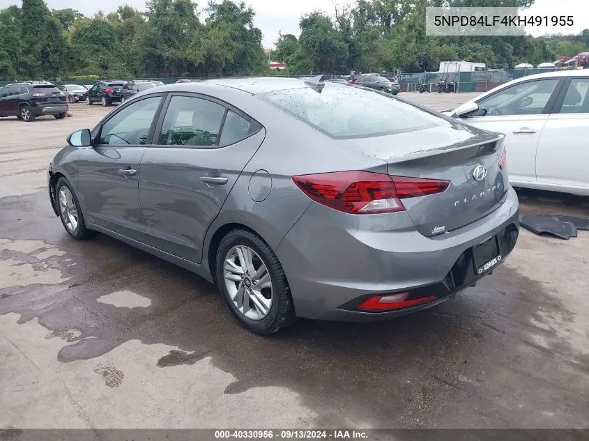 2019 Hyundai Elantra Value Edition VIN: 5NPD84LF4KH491955 Lot: 40330956