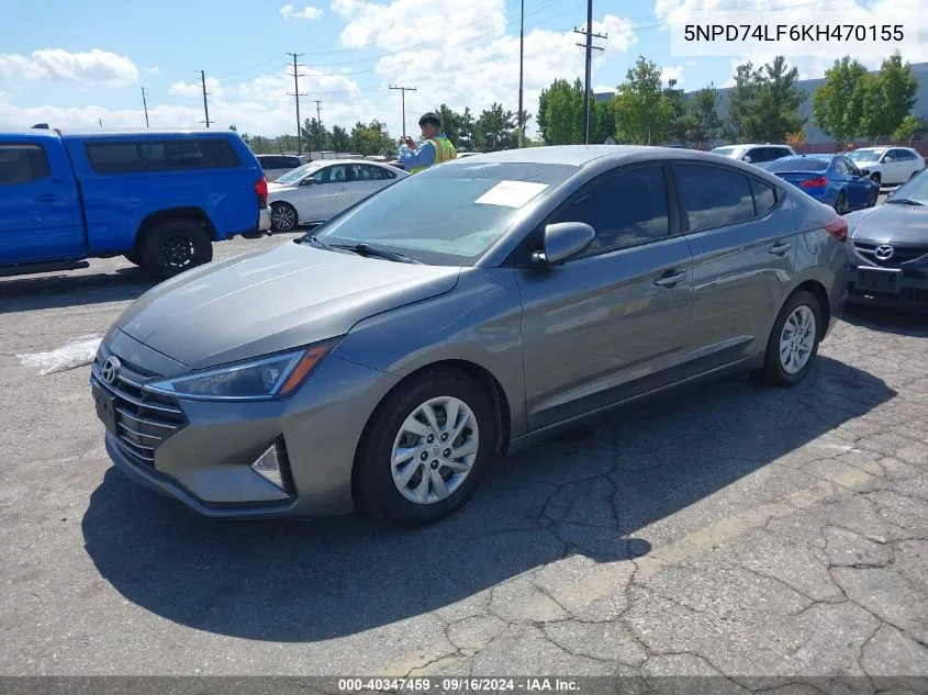 2019 Hyundai Elantra Se VIN: 5NPD74LF6KH470155 Lot: 40347459