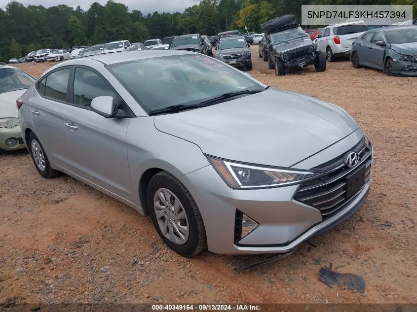 2019 Hyundai Elantra Se VIN: 5NPD74LF3KH457394 Lot: 40349164