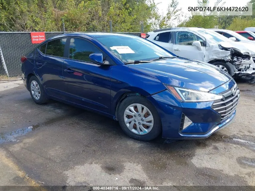 2019 Hyundai Elantra Se VIN: 5NPD74LF6KH472620 Lot: 40349716