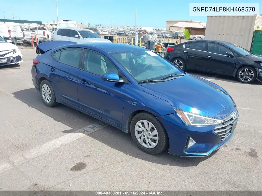 5NPD74LF8KH468570 2019 Hyundai Elantra Se