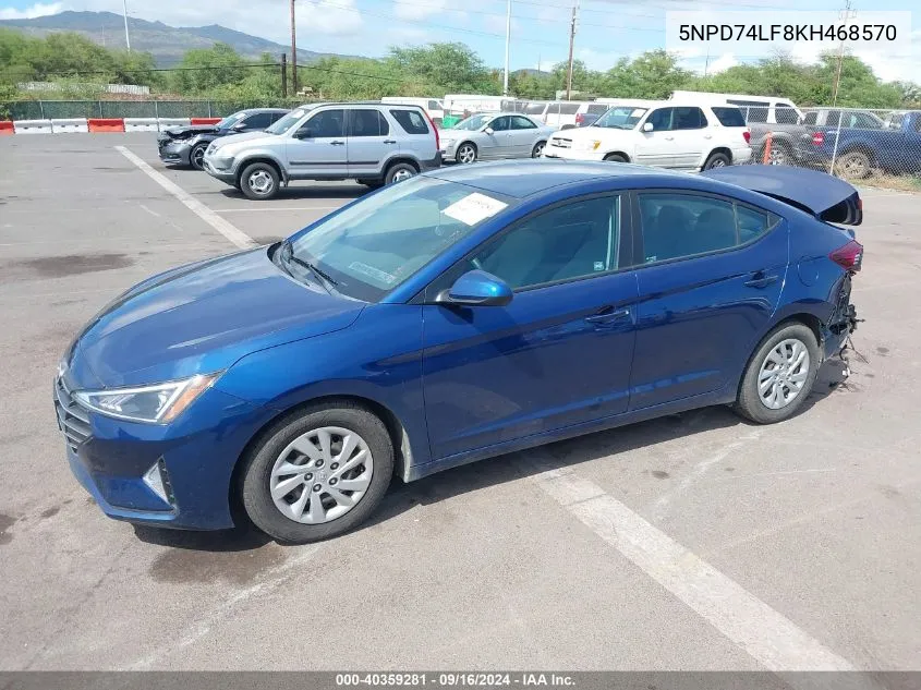 2019 Hyundai Elantra Se VIN: 5NPD74LF8KH468570 Lot: 40359281