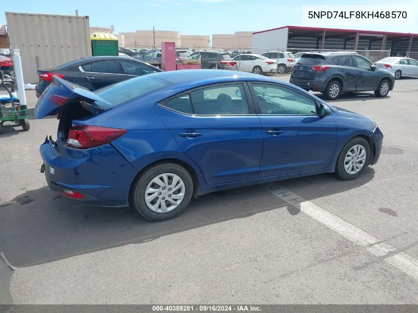 5NPD74LF8KH468570 2019 Hyundai Elantra Se