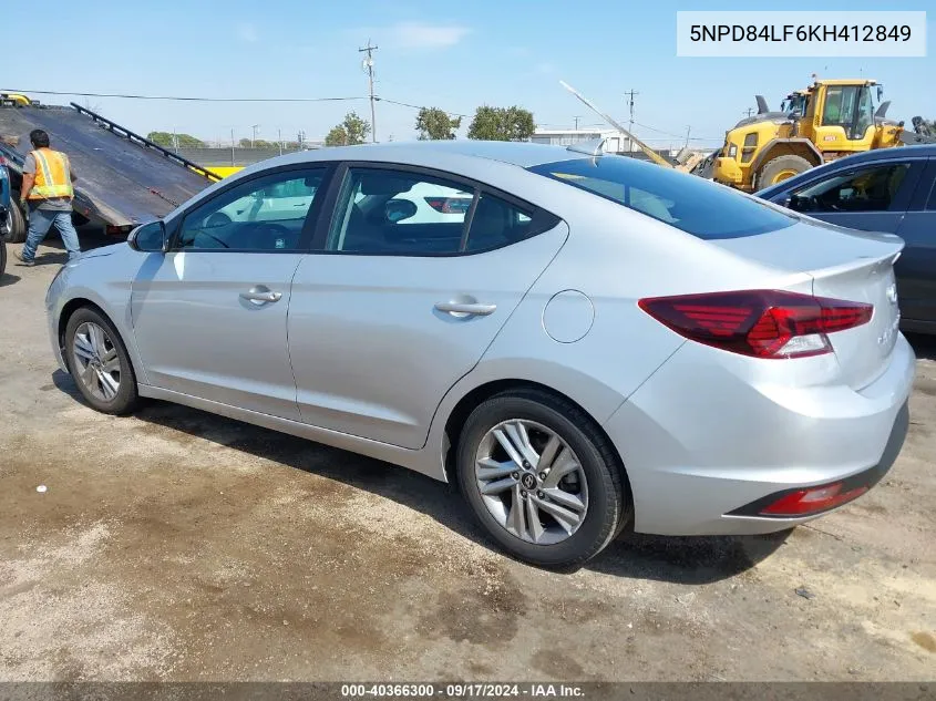 5NPD84LF6KH412849 2019 Hyundai Elantra Sel