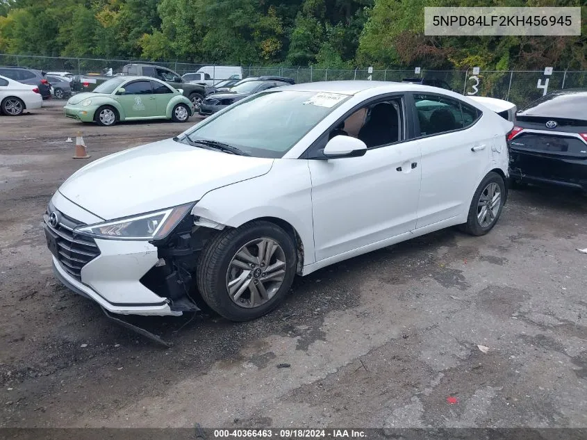 2019 Hyundai Elantra Sel VIN: 5NPD84LF2KH456945 Lot: 40366463