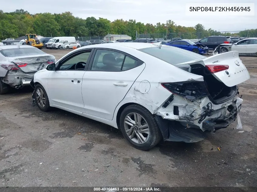 2019 Hyundai Elantra Sel VIN: 5NPD84LF2KH456945 Lot: 40366463