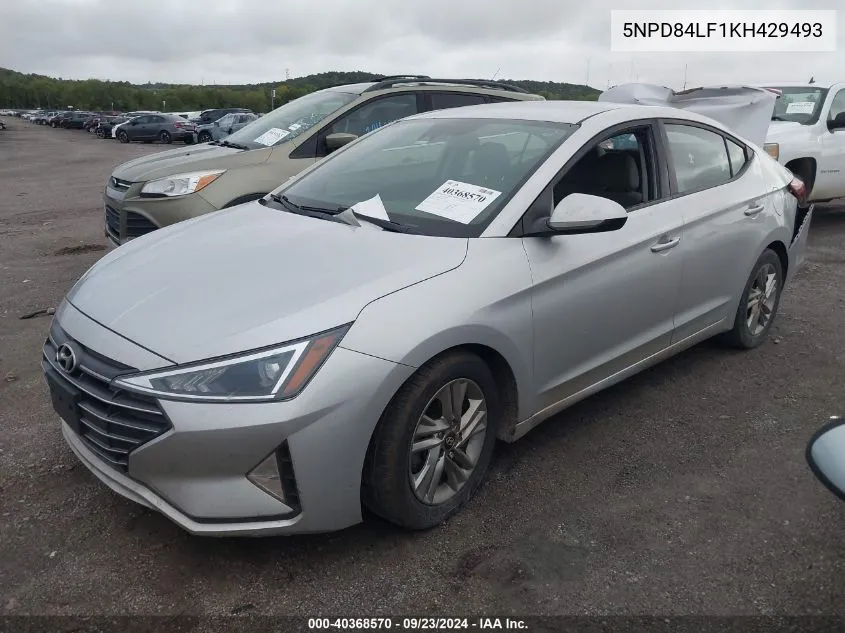 2019 Hyundai Elantra Sel/Value/Limited VIN: 5NPD84LF1KH429493 Lot: 40368570