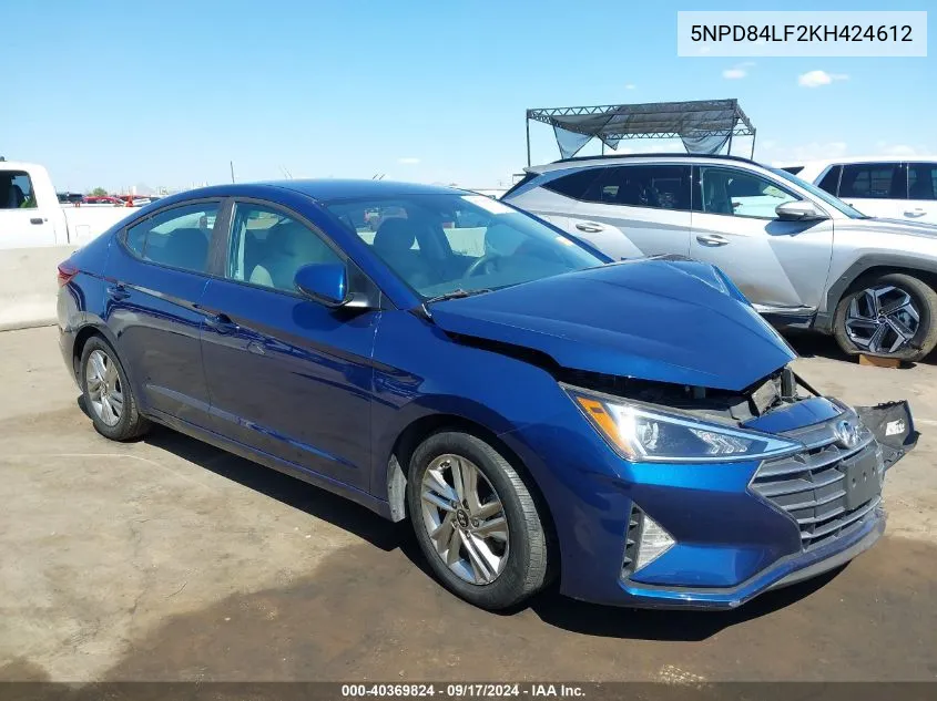 2019 Hyundai Elantra Sel VIN: 5NPD84LF2KH424612 Lot: 40369824