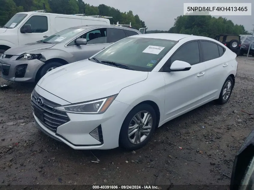 2019 Hyundai Elantra Sel VIN: 5NPD84LF4KH413465 Lot: 40391606