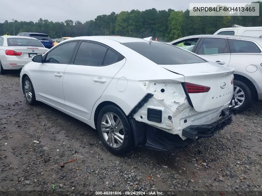 2019 Hyundai Elantra Sel VIN: 5NPD84LF4KH413465 Lot: 40391606