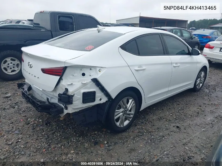 2019 Hyundai Elantra Sel VIN: 5NPD84LF4KH413465 Lot: 40391606