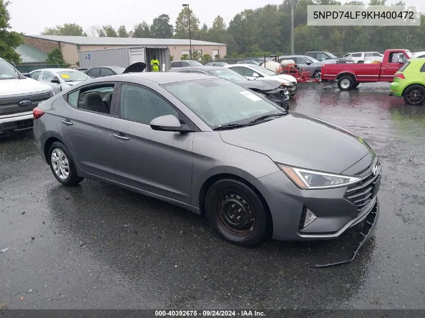 5NPD74LF9KH400472 2019 Hyundai Elantra Se