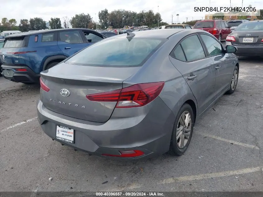 2019 Hyundai Elantra Sel VIN: 5NPD84LF2KH424206 Lot: 40396557