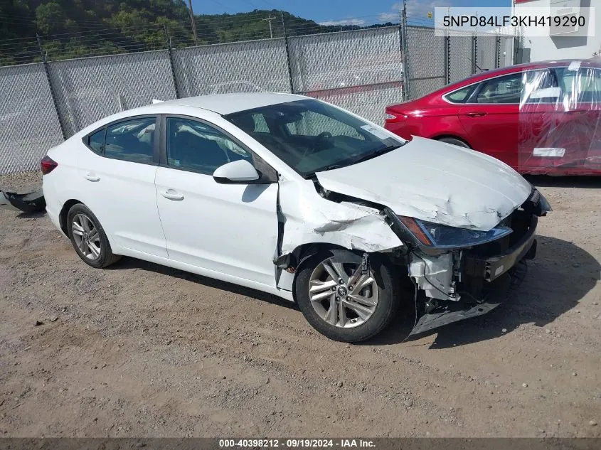 2019 Hyundai Elantra Sel VIN: 5NPD84LF3KH419290 Lot: 40398212