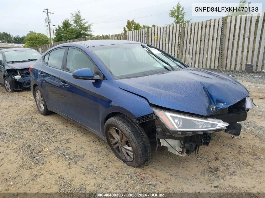 2019 Hyundai Elantra Sel/Value/Limited VIN: 5NPD84LFXKH470138 Lot: 40400393