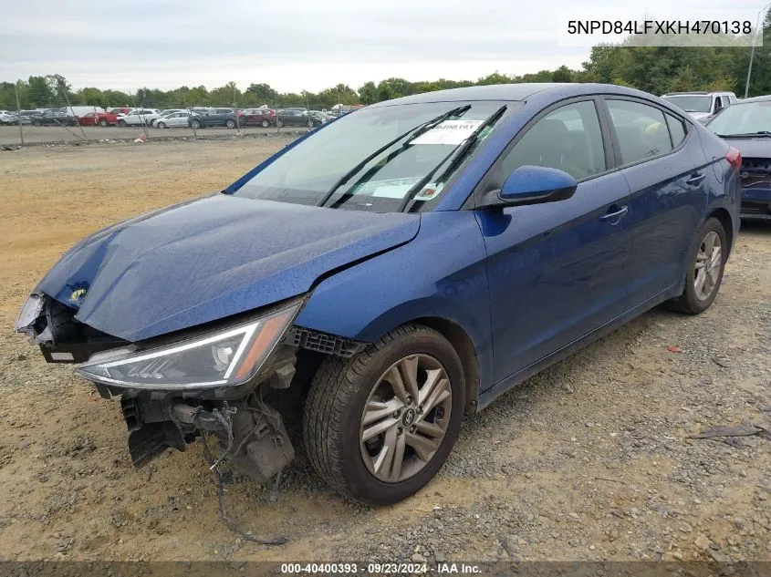 2019 Hyundai Elantra Sel/Value/Limited VIN: 5NPD84LFXKH470138 Lot: 40400393