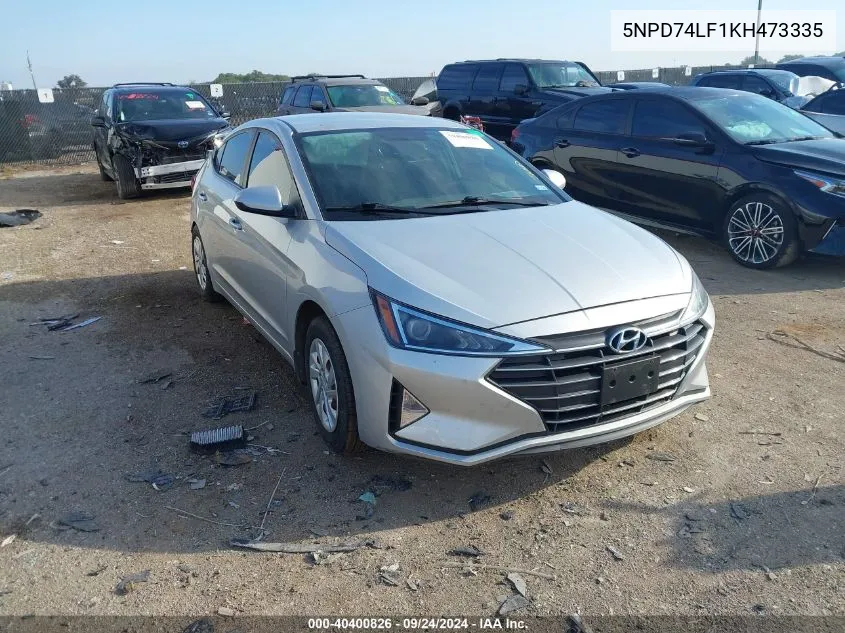 2019 Hyundai Elantra Se VIN: 5NPD74LF1KH473335 Lot: 40400826