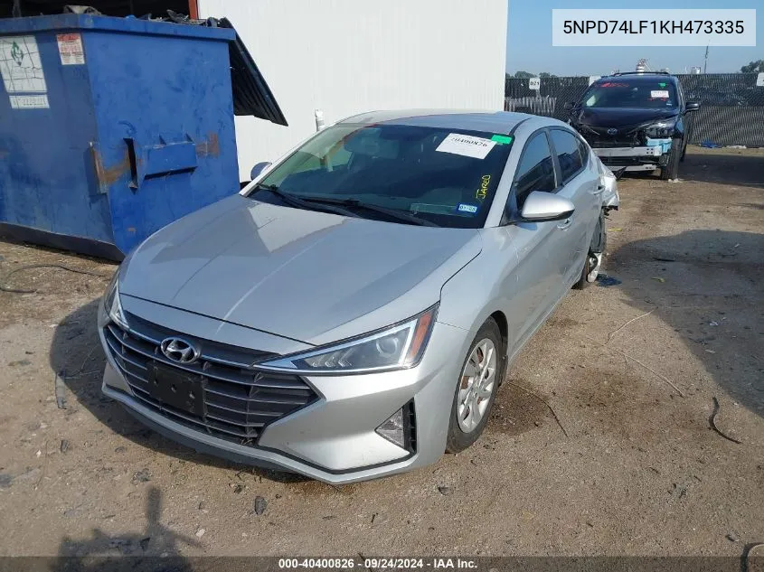 2019 Hyundai Elantra Se VIN: 5NPD74LF1KH473335 Lot: 40400826