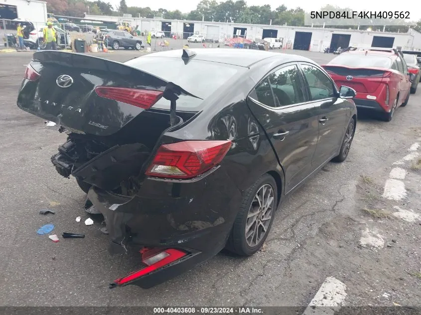 5NPD84LF4KH409562 2019 Hyundai Elantra Limited