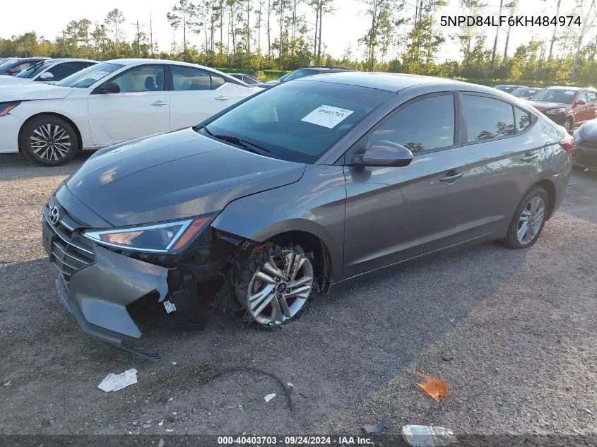 2019 Hyundai Elantra Sel VIN: 5NPD84LF6KH484974 Lot: 40403703