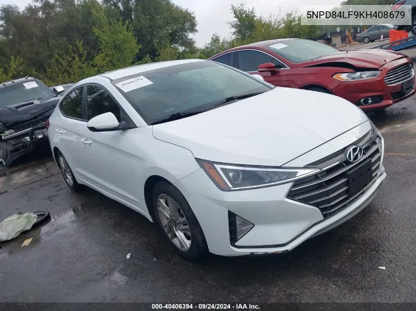 2019 Hyundai Elantra Sel/Value/Limited VIN: 5NPD84LF9KH408679 Lot: 40406394