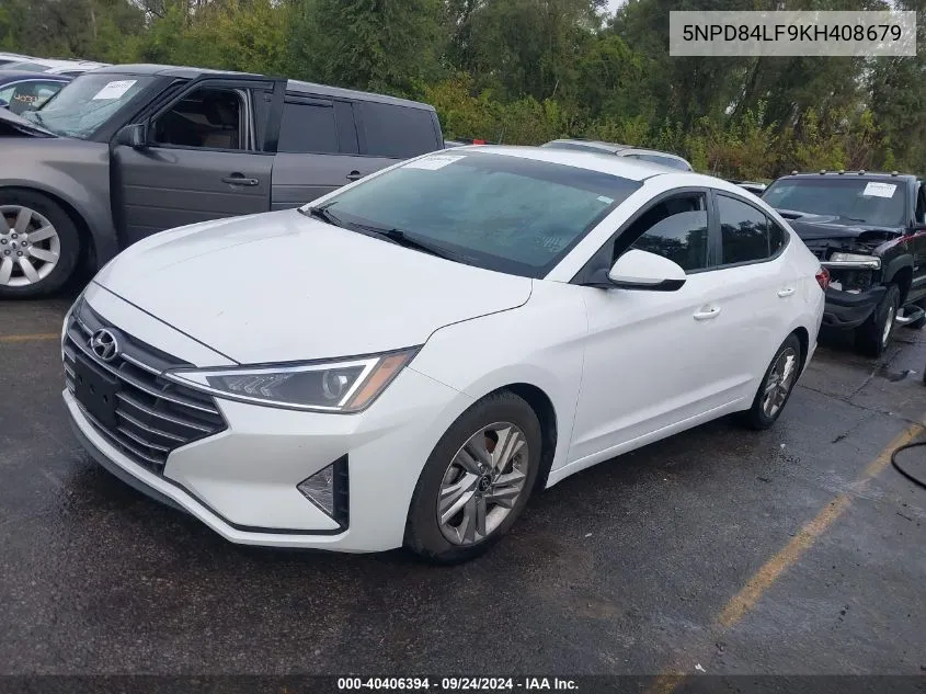 2019 Hyundai Elantra Sel/Value/Limited VIN: 5NPD84LF9KH408679 Lot: 40406394