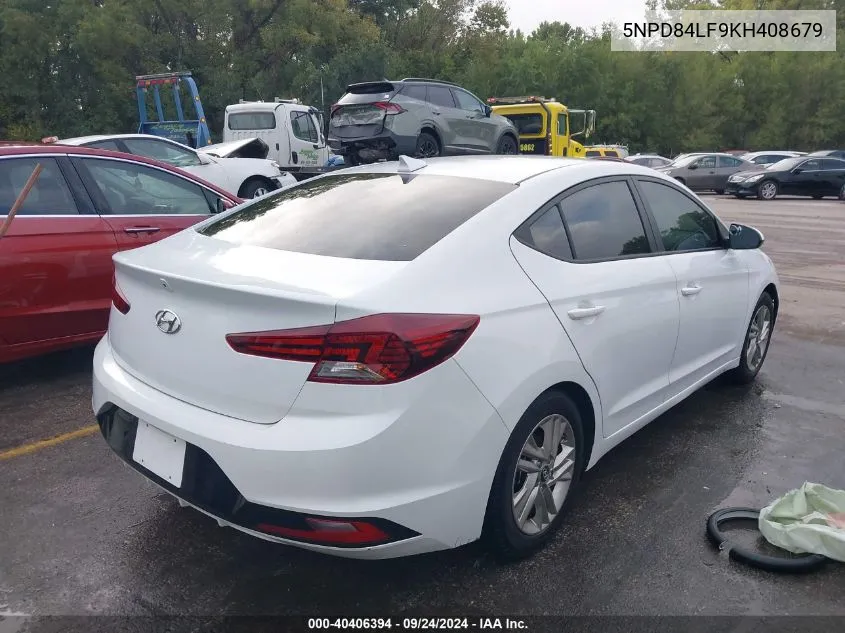 2019 Hyundai Elantra Sel/Value/Limited VIN: 5NPD84LF9KH408679 Lot: 40406394